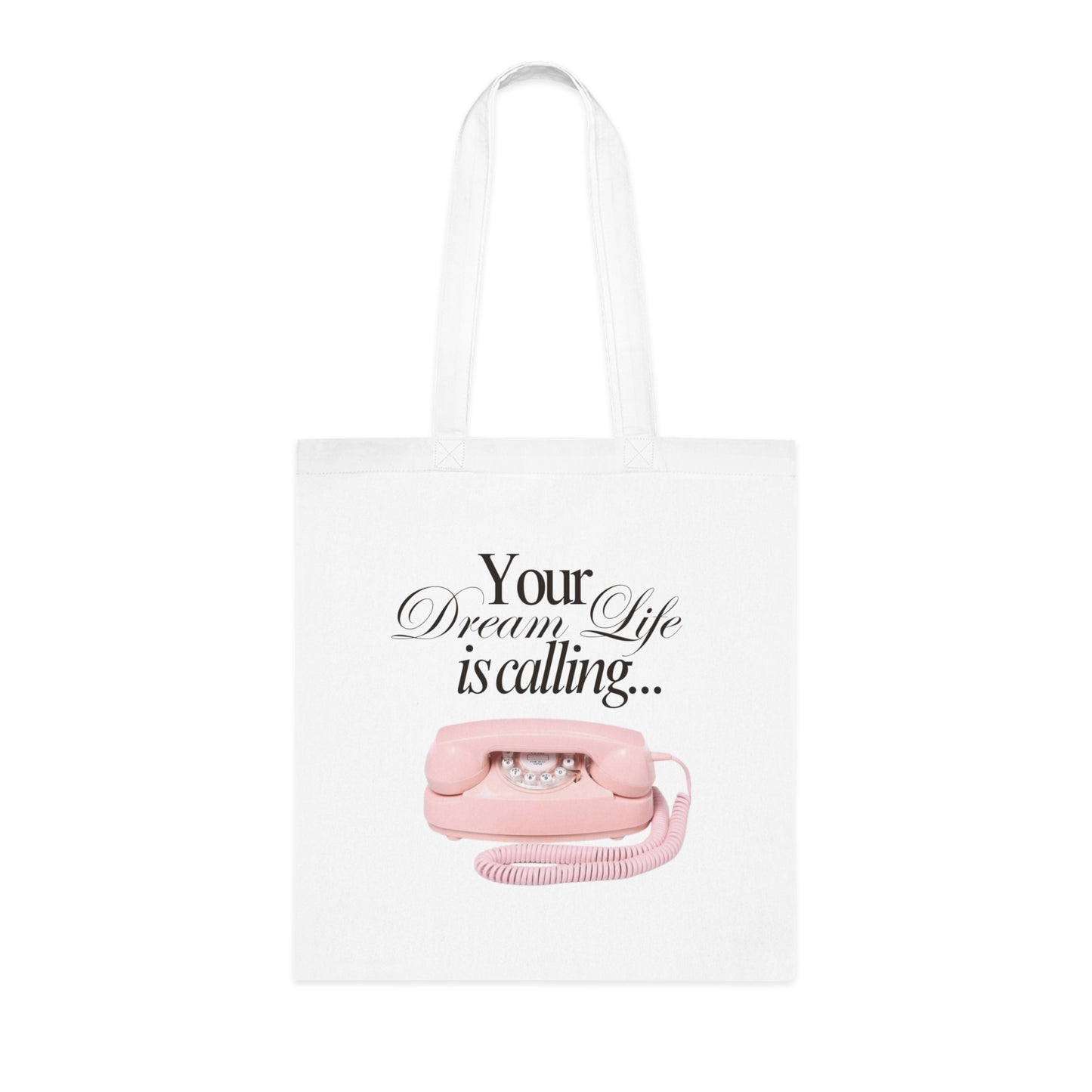 Dream Life Tote Bag - Eco-Friendly Cotton Tote, Ideal for Everyday Use, Gift for Dreamers, Shopping Bag, Motivational Quote Bag